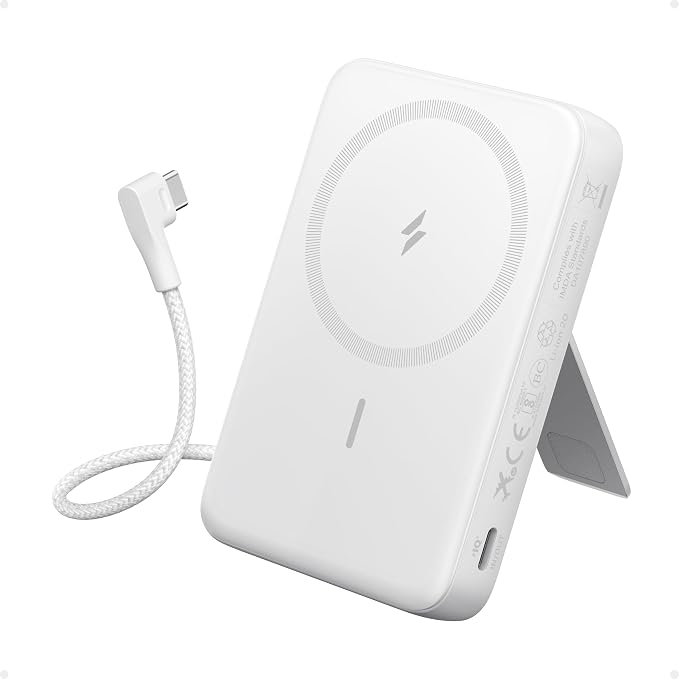 Anker Zolo Magnetic Power Bank (10,000mAh, 30W, Built-In USB-C Cable)
