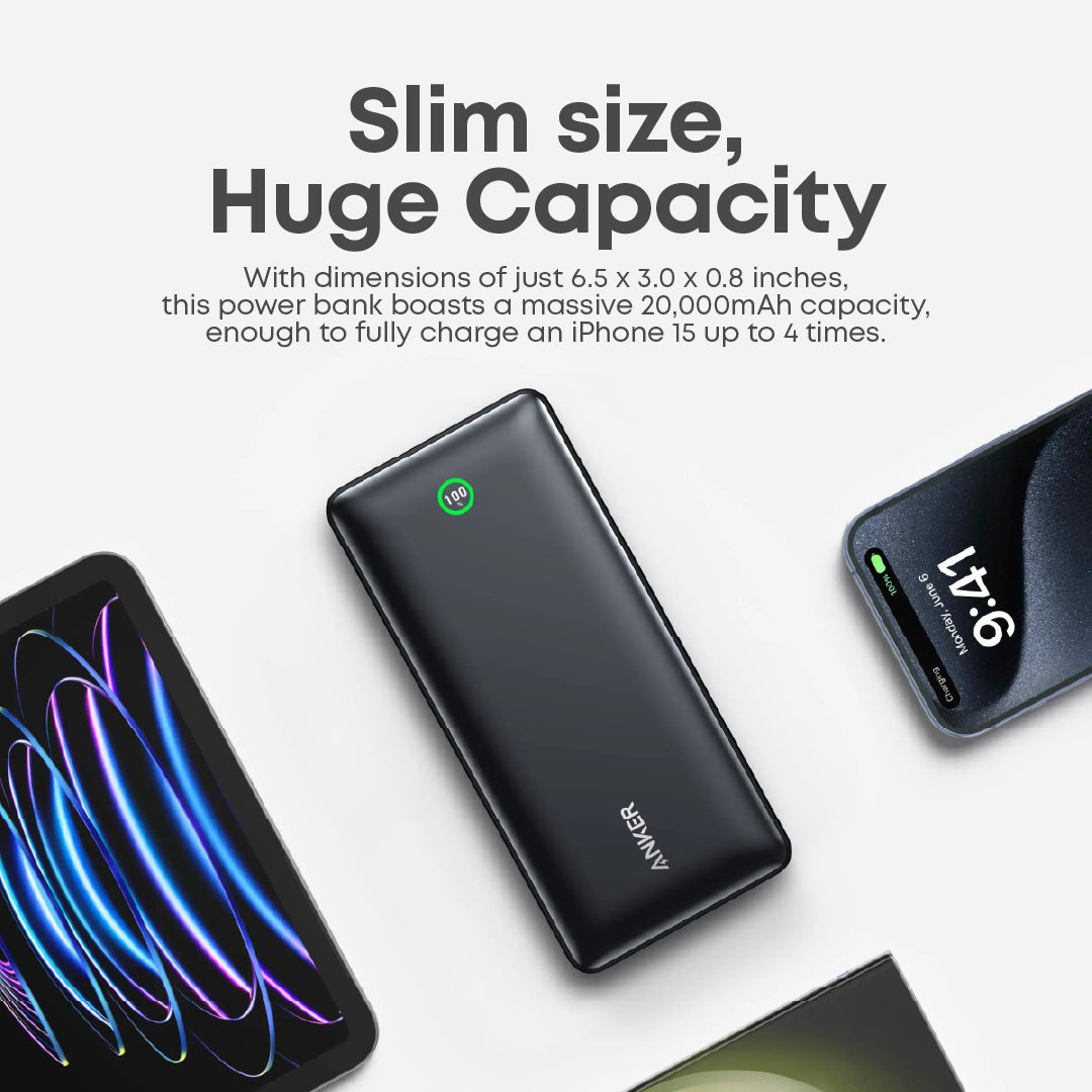 Anker Nano Power Bank (20,000mAh, 30W with Built-In USB-C Cable) - Anker Philippines