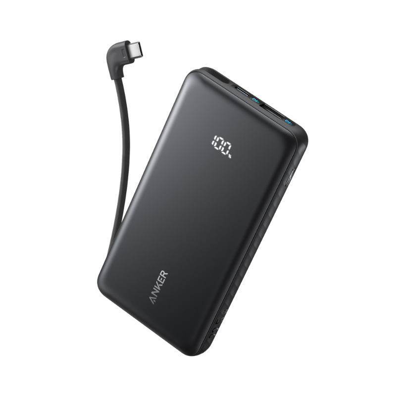 Anker Zolo 10000mAh 22.5W Power Bank with Built-in USB-C Cable