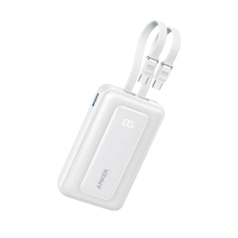 Anker Zolo Power Bank (10,000mAh, 35W) with Built-in-Dual USB-C Cable