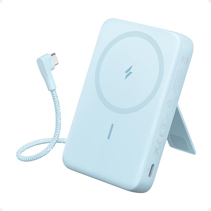 Anker Zolo Magnetic Power Bank (10,000mAh, 30W, Built-In USB-C Cable)