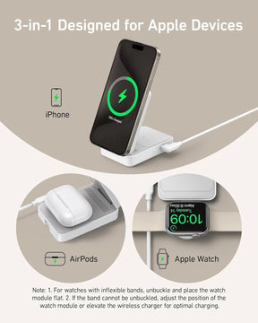 Anker MagGo 3-in-1 | Wireless Charging Station for iPhone, Watch and AirPods