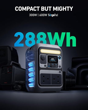 Anker SOLIX C300 AC 288Wh | Portable Backup Power Station