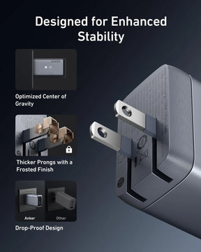 Anker Prime 100W 3-Port | GaN Wall Charger for Laptop and Phone