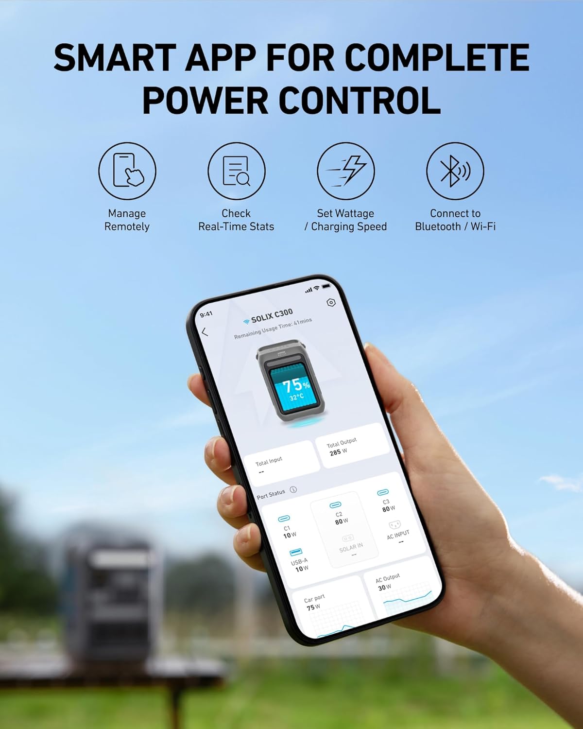 Anker SOLIX C300 AC 288Wh | Portable Backup Power Station
