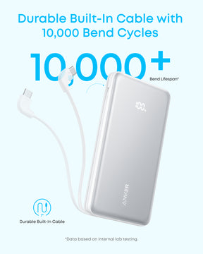 Anker Zolo 10000mAh 22.5W | Power Bank with Built-In USB-C Cable