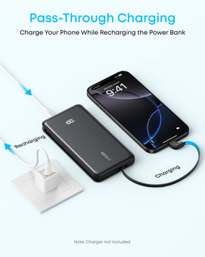 Anker Zolo 10000mAh 22.5W | Power Bank with Built-In USB-C Cable