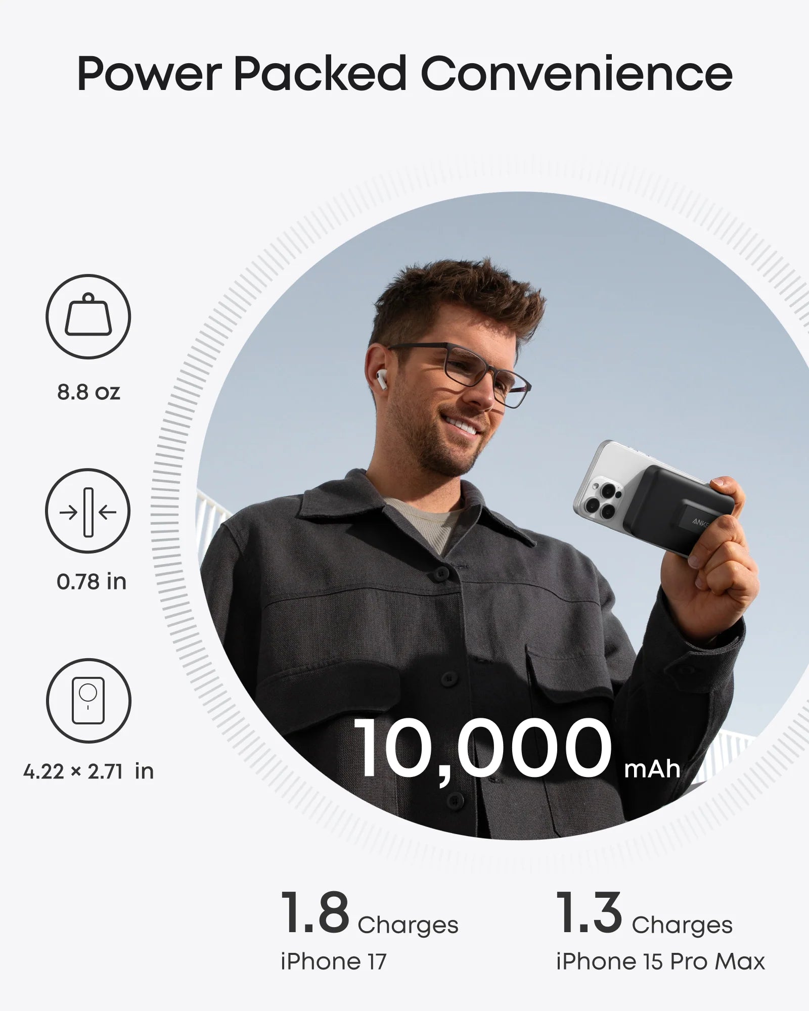 Anker MagGo 10000mAh | MagSafe Power Bank for iPhone