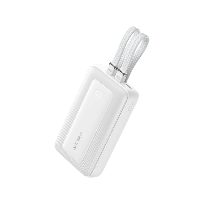 Anker Zolo Power Bank (10,000mAh, 30W) Built-In USB-C to Lightning Cable