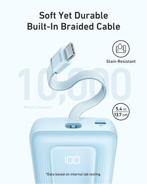 Anker Zolo 10000mAh 30W | Power Bank with Built-In USB-C Cable
