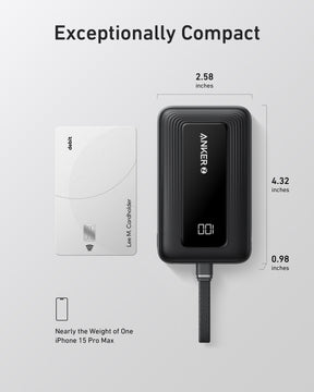 Anker Zolo 20000mAh 30W | Power Bank with Built-In USB-C Cable