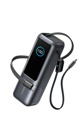 Anker Powerbank 25,000mAh | 165W Fast Charging with Retractable Cables Anker Powerbank 25,000mAh | 165W Fast Charging with Retractable Cables