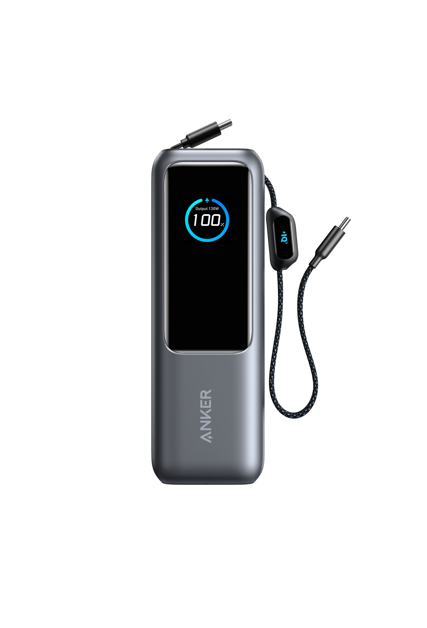 Anker Powerbank (25,000mAh, Built-In and Rectractable Cables) Front