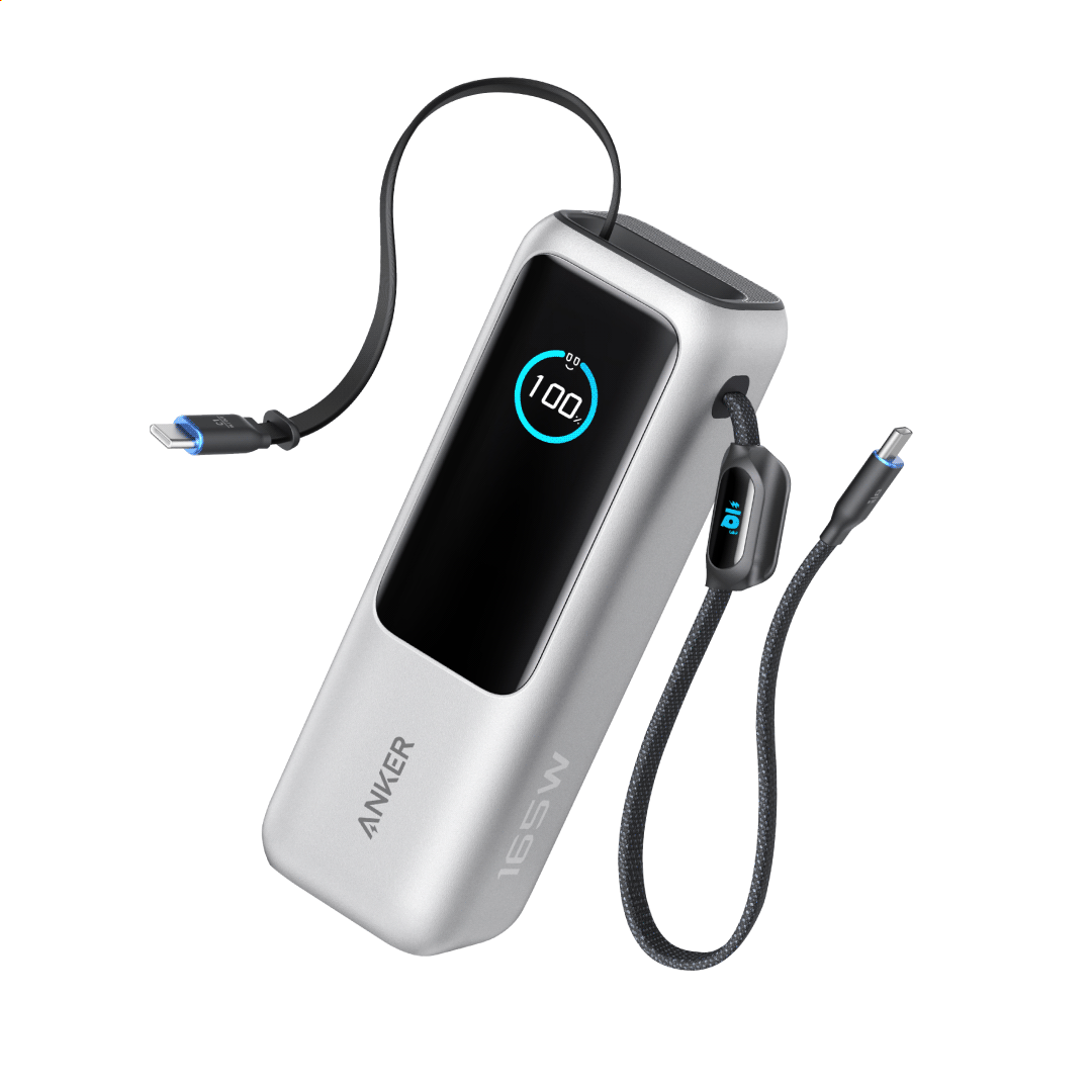 Anker Powerbank 25,000mAh | 165W Fast Charging with Retractable Cables