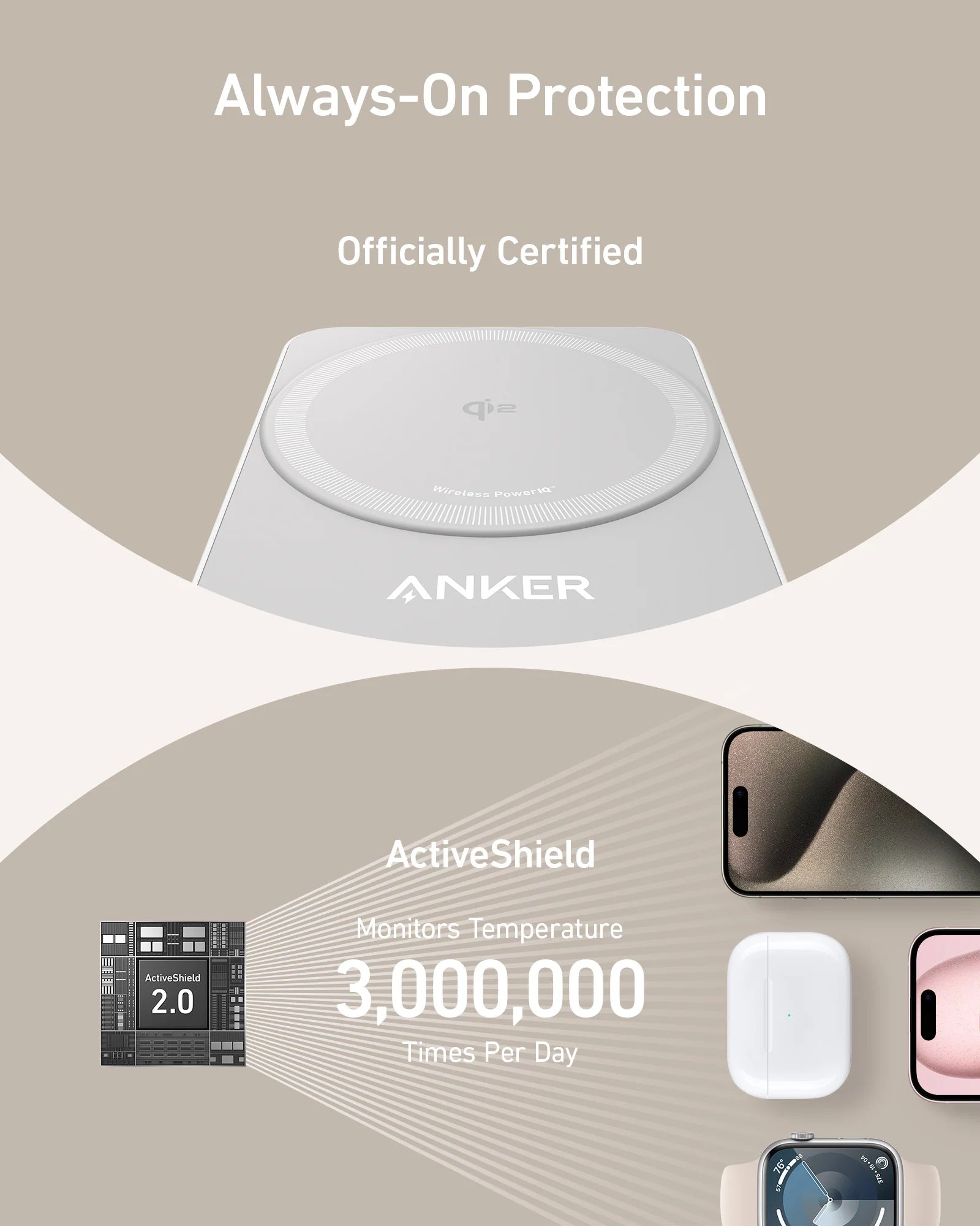 Anker MagGo 3-in-1 | Wireless Charging Station for iPhone, Watch and AirPods