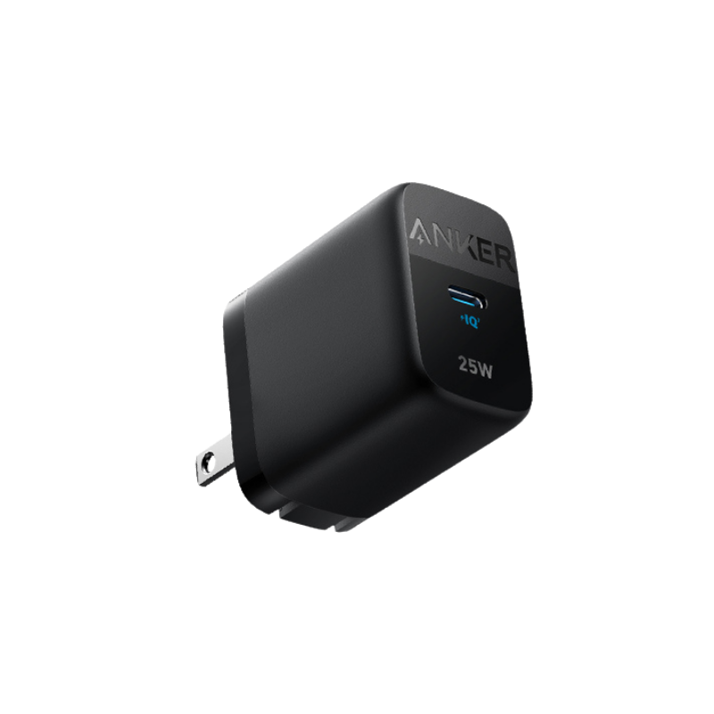 Black Anker charger on a white background