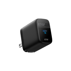 Anker power adapter with USB-C port on a white background