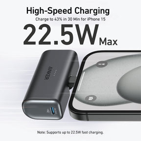 Anker Nano Power Bank (5000mAh, 22.5W with Built-in USB-C Connector)
