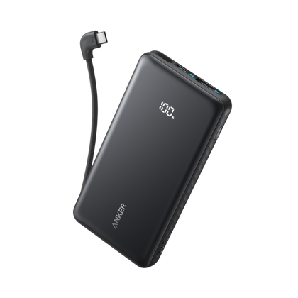Anker Zolo 10000mAh 22.5W Power Bank with Built-in USB-C Cable