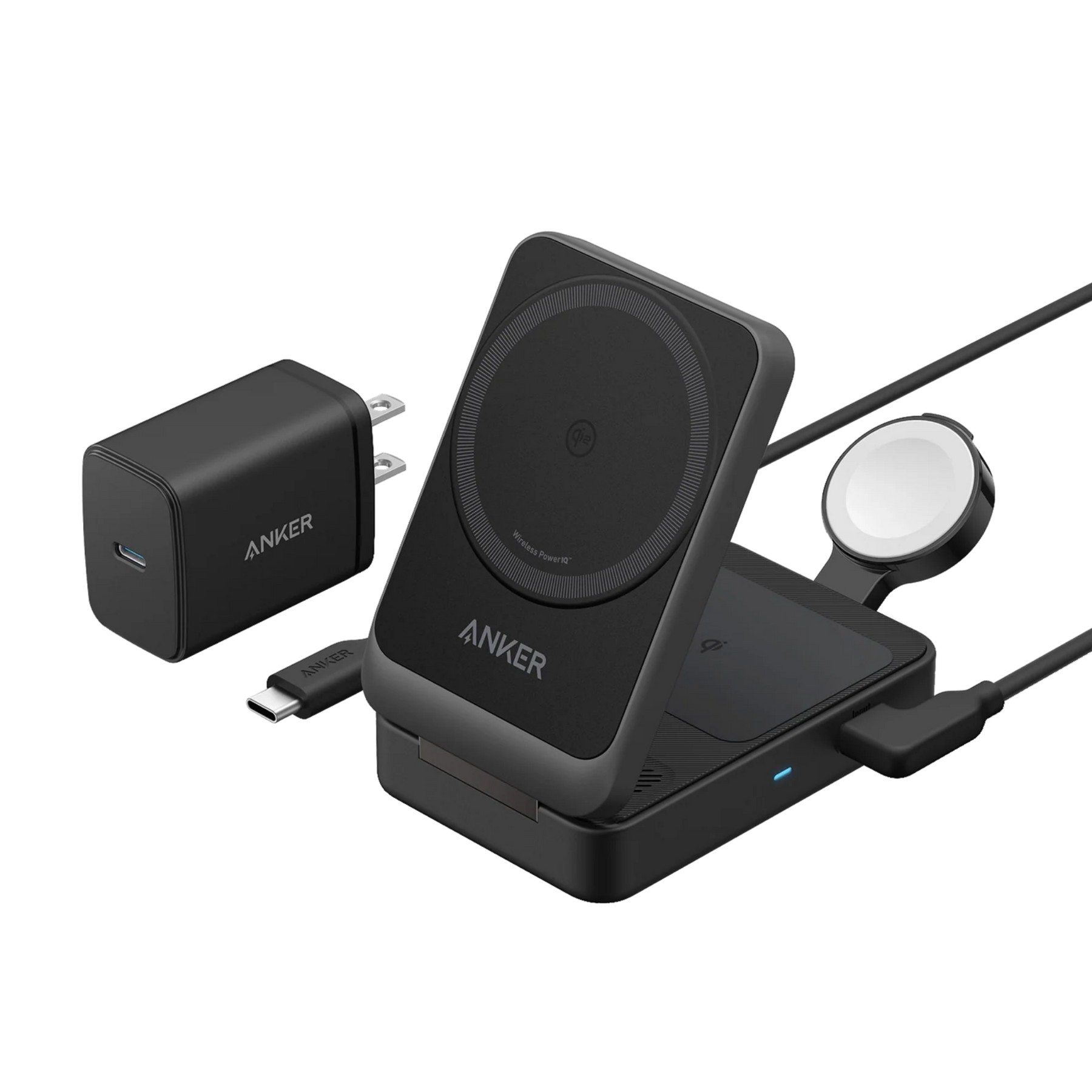 Anker 3-in-1 MagGo Wireless Charging Station Black