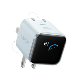Anker Nano Charger 45W (1C, Smart Display, Double Folded Pin) Blue