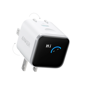 Anker Nano Charger 45W (1C, Smart Display, Double Folded Pin) White