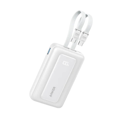 Anker Zolo Power Bank (10,000mAh, 35W) with Built-in-Dual USB-C Cable