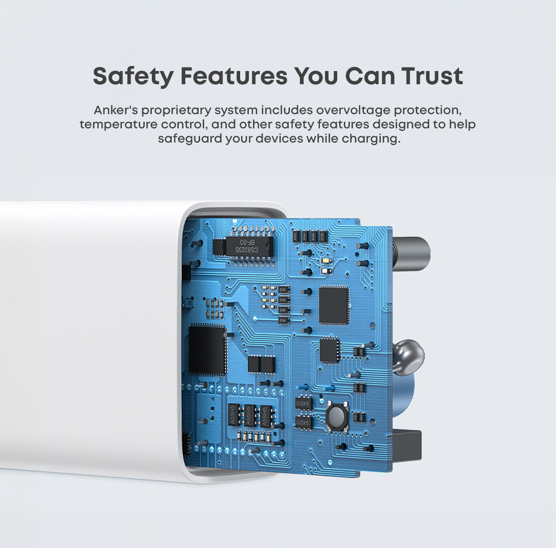 Anker 312 2-Ports Fast USB-C Charger Block with USB-C Cable (20W)