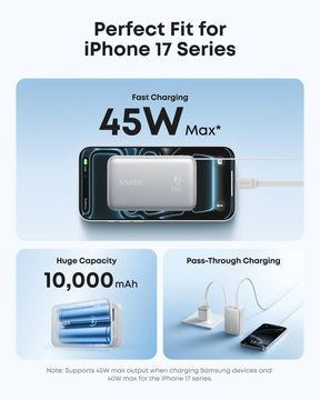 Anker Nano 10000mAh 45W | High-Power Portable Power Bank