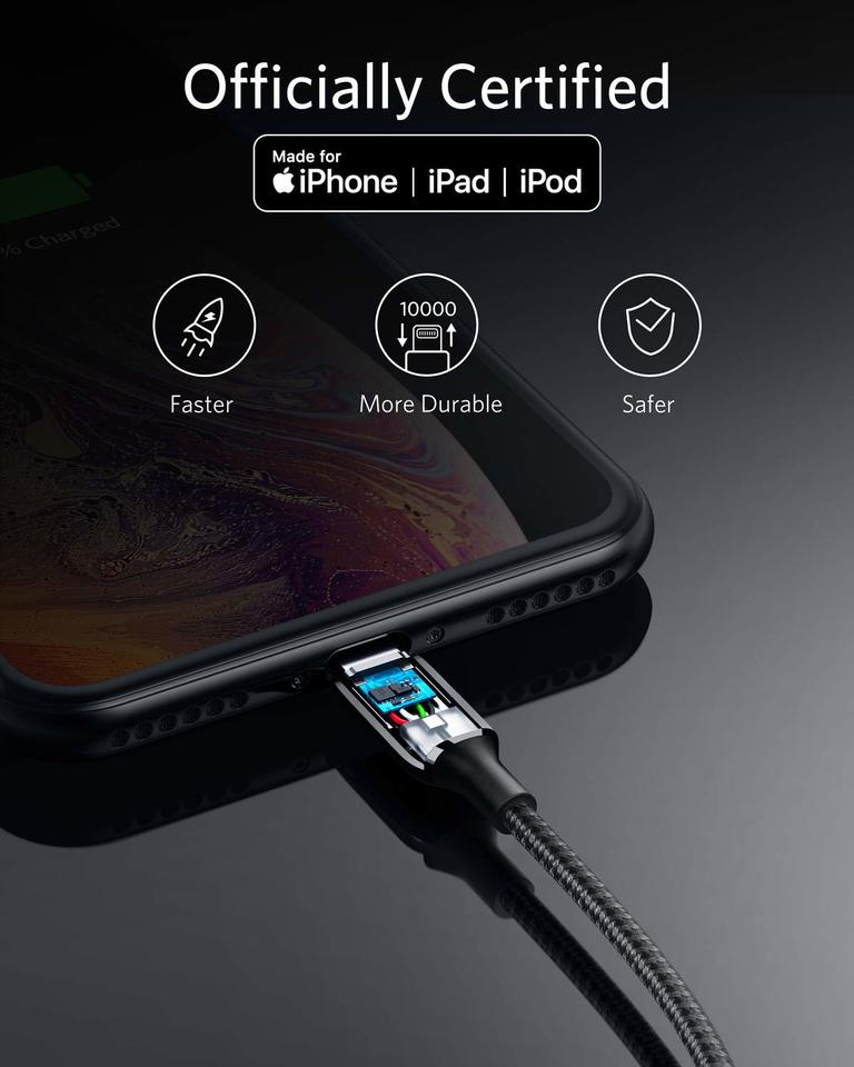 Anker Powerline+ III Lightning to USB A Cable 3ft Black