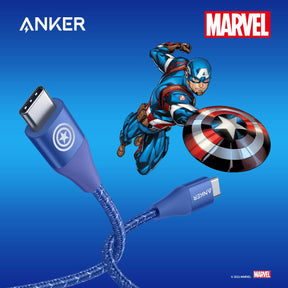 Anker Marvel Powerline+ II USB-C to USB-C Cable 3ft Blue